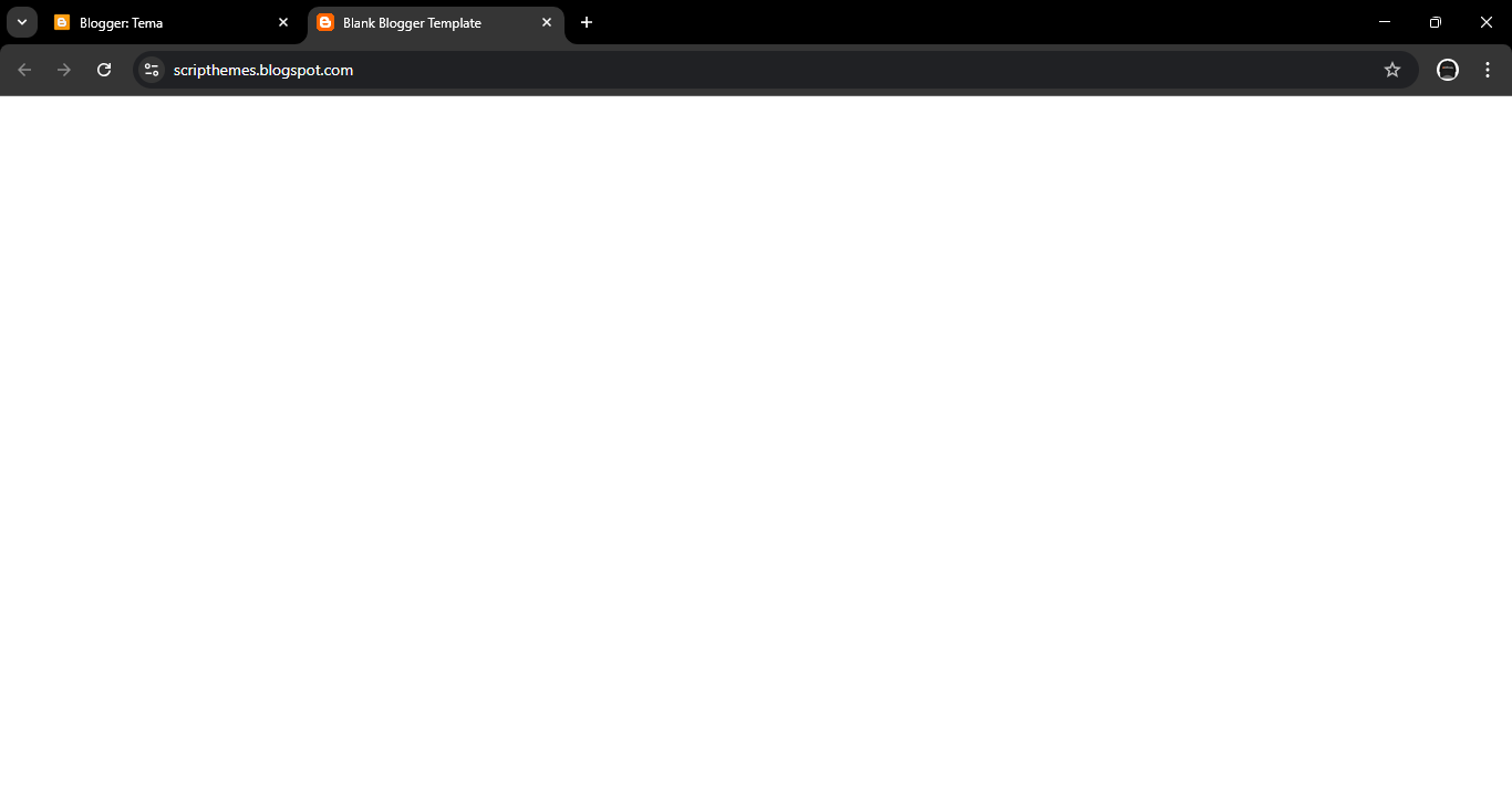 How to Reset Blank Blogger Template