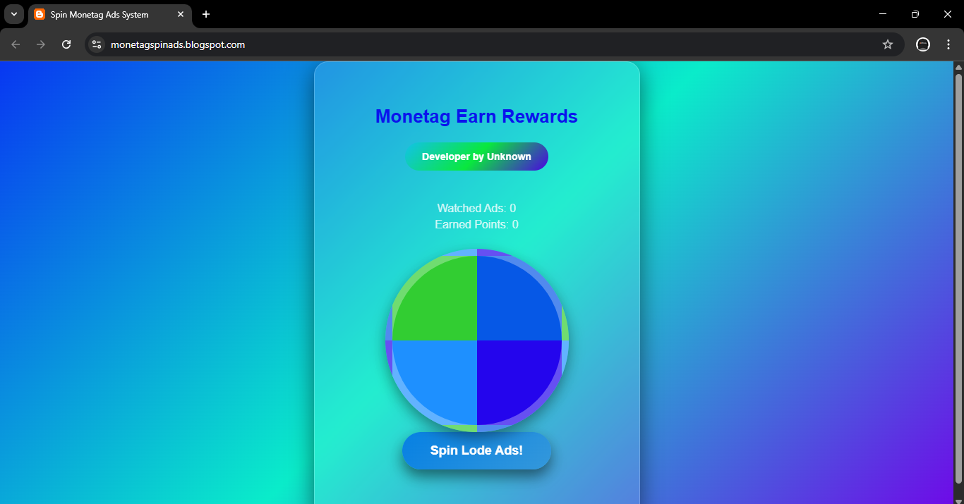 Monetag Telegram Spin Ads Blogger Template